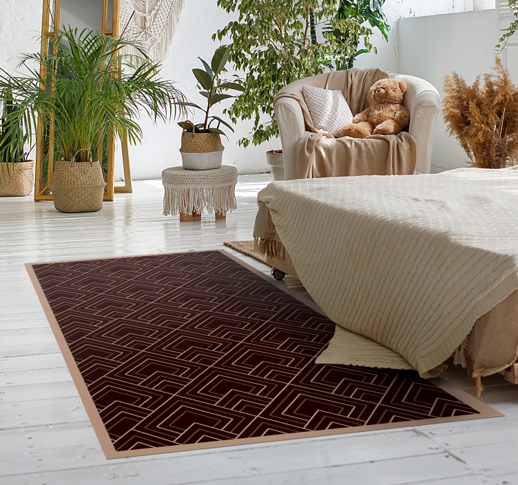 Tapis vinyle chambre composition noire - TenStickers