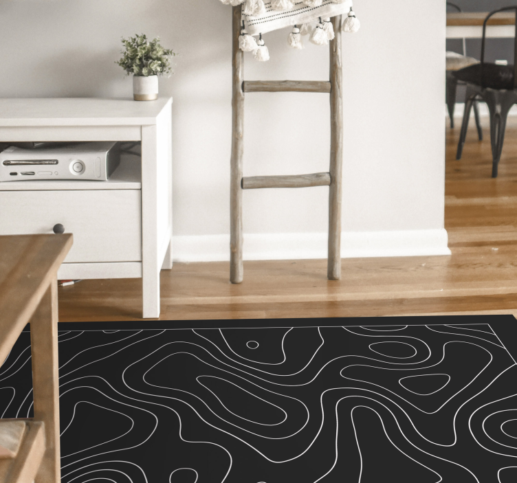 Tapis vinyles géométriques contours abstraits - TenStickers
