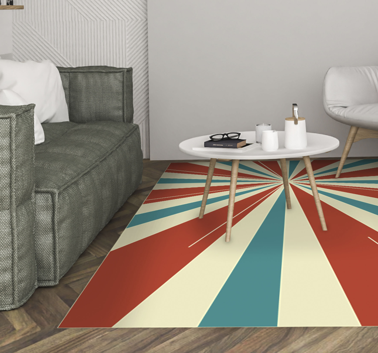 Tapis vinyles géométriques coup de soleil radieux - TenStickers