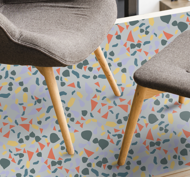 Tapis vinyle marbre formes abstraites vibrantes - TenStickers