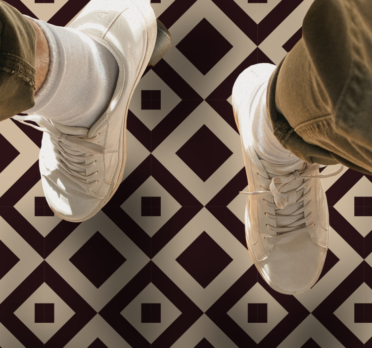 Tapis vinyles géométriques motif losanges - TenStickers