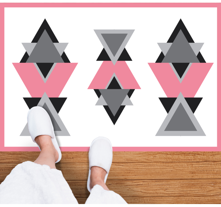 Tapis vinyles géométriques mélange de formes triangulaires - TenStickers