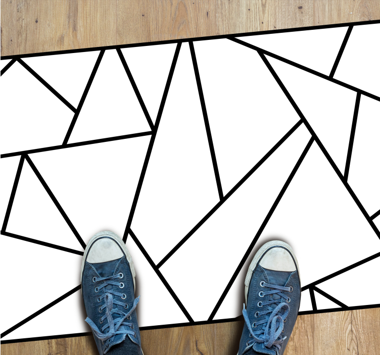 Tapis vinyles géométriques motif à angle aigu - TenStickers