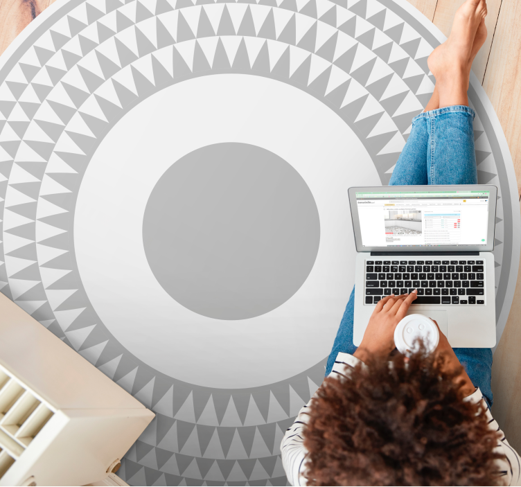 Tapis vinyles géométriques motif de cercles concentriques - TenStickers