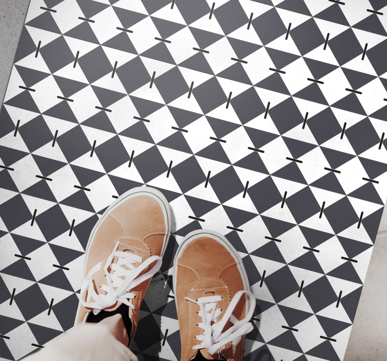 Tapis vinyles géométriques motif diamant moderne - TenStickers