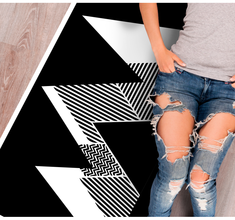 Tapis vinyles géométriques motif en zigzag élégant - TenStickers