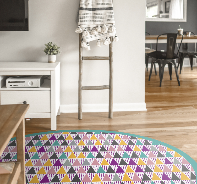 Tapis vinyles géométriques motifs triangulaires - TenStickers