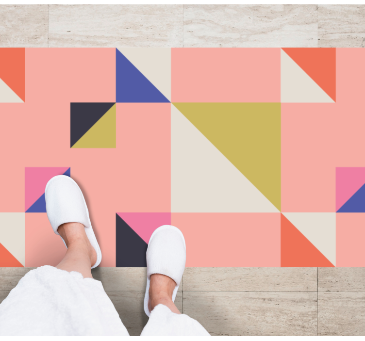Tapis vinyles géométriques triangles modernes - TenStickers