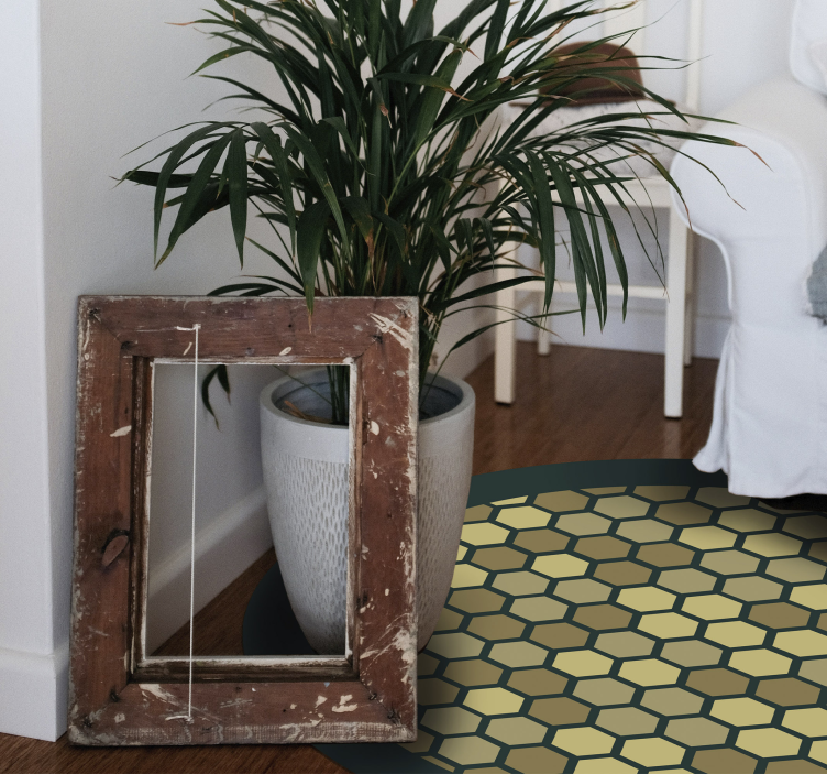 Tapis vinyles géométriques nid d'abeille géométrique - TenStickers
