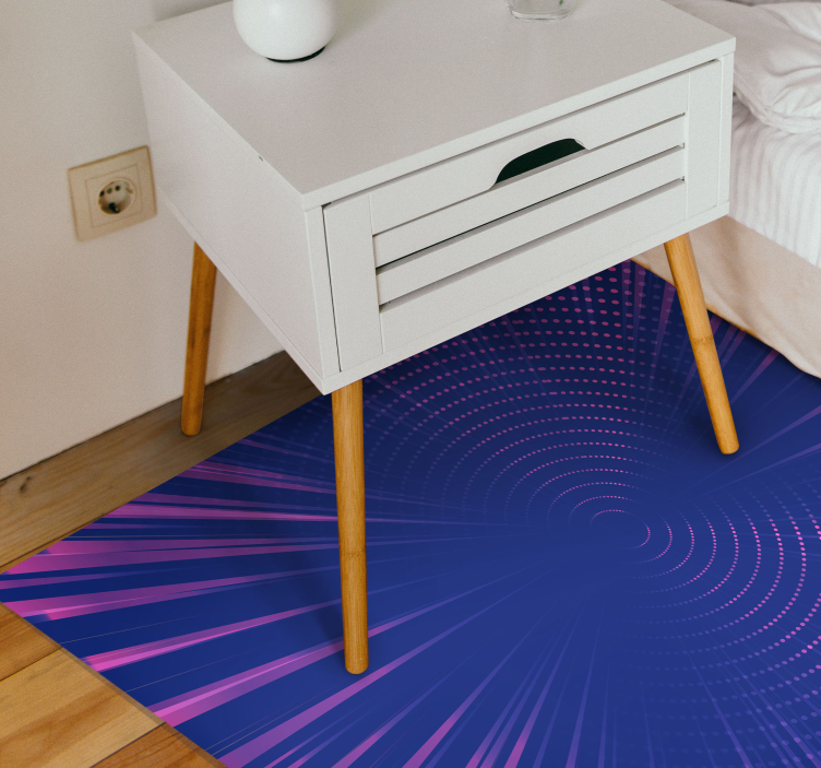 Tapis vinyles géométriques rayonnement optique - TenStickers
