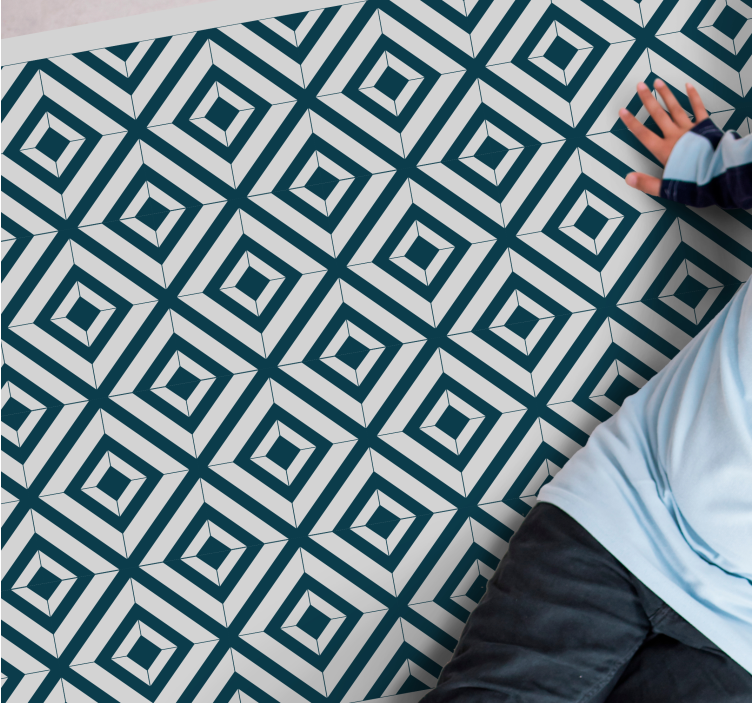 Tapis vinyles géométriques style à motifs de diamants - TenStickers