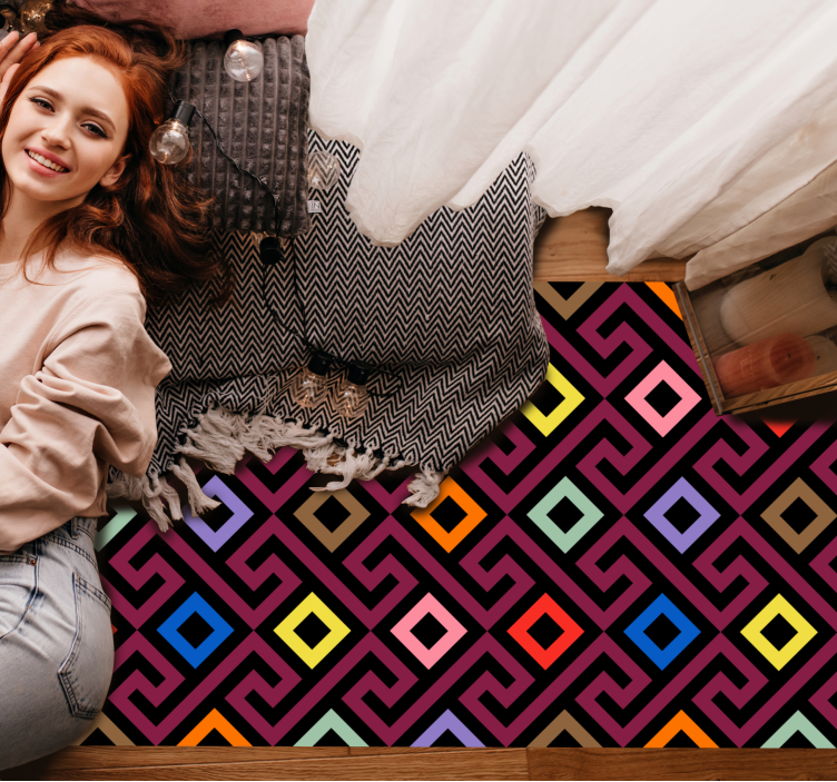 Tapis vinyles géométriques style vivant - TenStickers