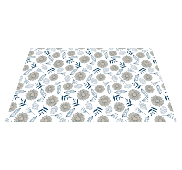 Tapis vinyle fleurs et plantes motif botanique floral - TenStickers