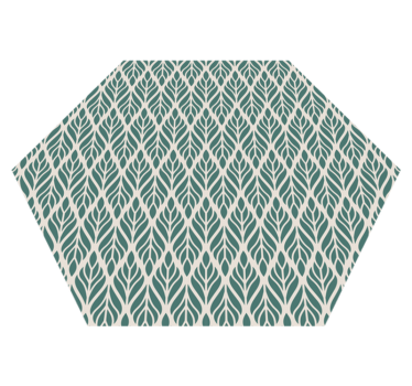 Tapis vinyles géométriques motif de feuille géométrique - TenStickers