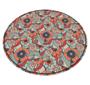Tapis vinyle fleurs et plantes motif de mandala floral - TenStickers