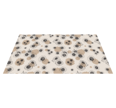 Tapis vinyle fleurs et plantes motif de surface florale - TenStickers