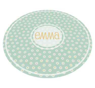 Tapis en vinyle personnalisé marguerites rondes - TenStickers