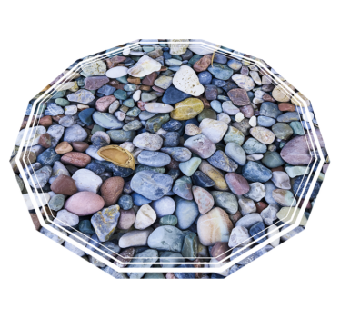 Tapis vinyle pierre illusion de galets - TenStickers