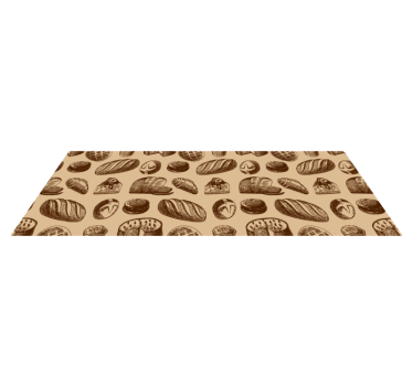 Tapis vinyle pierre élégance des produits de boulangerie - TenStickers