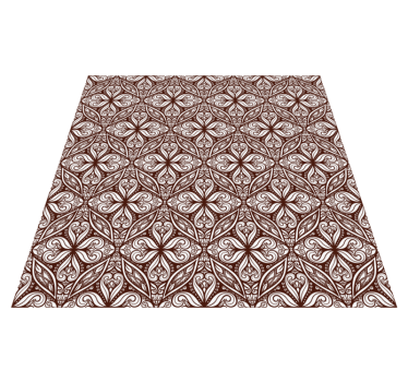tapis vinyle carreaux de ciment Carrelage marron - TenStickers
