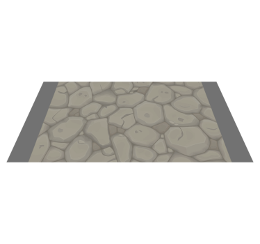 Tapis vinyle pierre chemin de galets - TenStickers