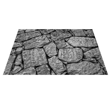 Tapis vinyle pierre motif gris réaliste - TenStickers