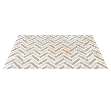 Tapis vinyle pierre Cuisine en marbre blanc mat - TenStickers