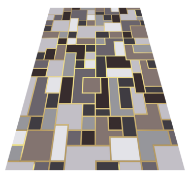 Tapis vinyle pierre design gris poli - TenStickers