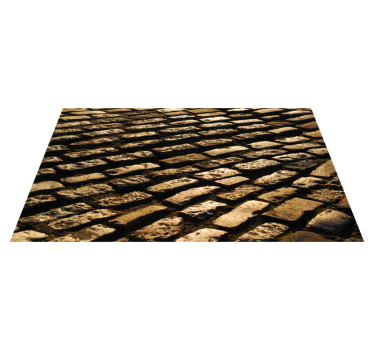 Tapis vinyle pierre chemin en pavés - TenStickers