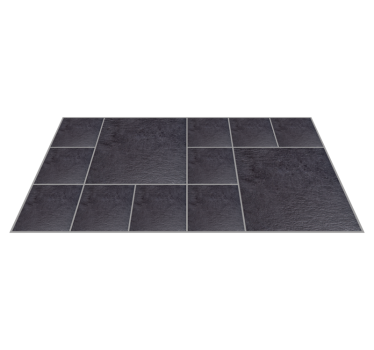 Tapis vinyle pierre carreaux gris élégants - TenStickers