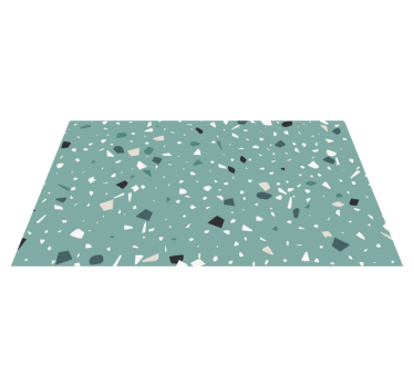 Tapis vinyle pierre style terrazzo vert - TenStickers