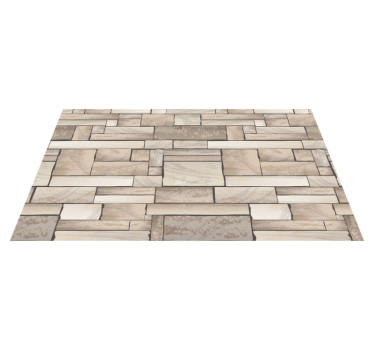 Tapis vinyle pierre belles tuiles - TenStickers