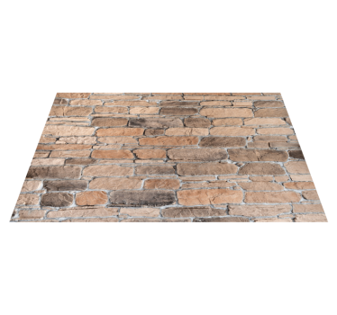Tapis vinyle pierre motif de brique réaliste - TenStickers
