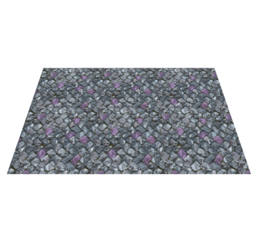 Tapis vinyle pierre allée pavée grise - TenStickers
