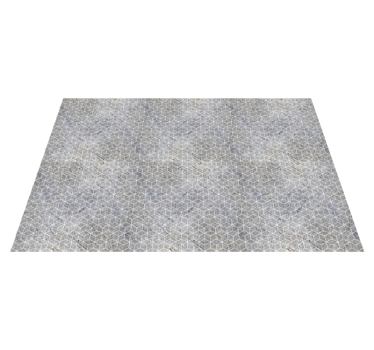 Tapis vinyle pierre superposition de motifs géométriques - TenStickers