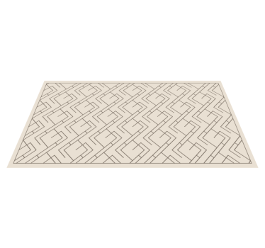 Tapis vinyle géométrique lignes marrons - TenStickers