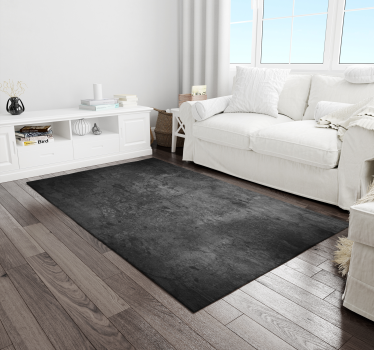 Tapis vinyle salon imitation pierre ciment noir - TenStickers