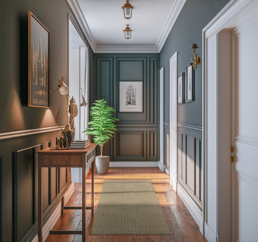 Tapis vinyle couloir effet texture beige - TenStickers