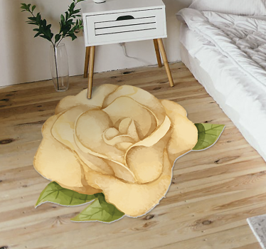 Tapis vinyle fleurs et plantes contour floral - TenStickers