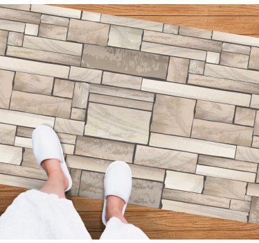 Tapis vinyle pierre belles tuiles - TenStickers