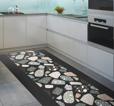 Tapis vinyle pierre arrangement de pierres colorées - TenStickers