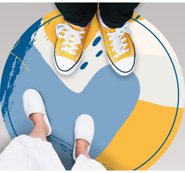 Tapis vinyle pierre art circulaire - TenStickers