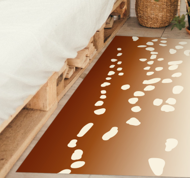 Tapis vinyle pierre passerelle marron - TenStickers