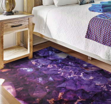 Tapis vinyle pierre cristal violet - TenStickers