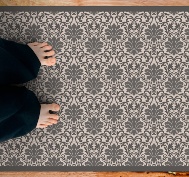 Tapis vinyle pierre motif damassé élégant - TenStickers