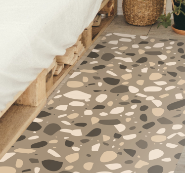 Tapis vinyle pierre galet abstrait - TenStickers