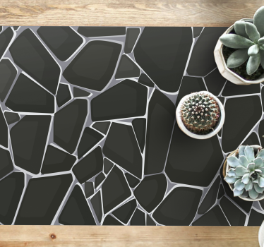 Tapis vinyle pierre motif galets élégant - TenStickers