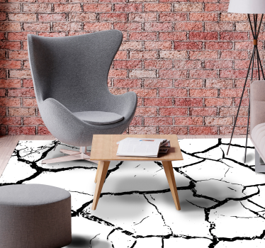 Tapis vinyle pierre terre fissurée - TenStickers