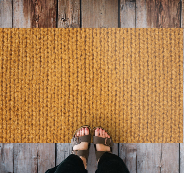 Tapis vinyle couloir modèle tricoté - TenStickers