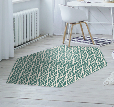 Tapis vinyles géométriques motif de feuille géométrique - TenStickers